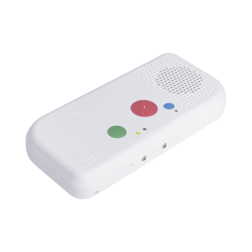 IBERNEX NX0019/B Terminal de Habitación IP, Botón Azul de Llamada a Médico, Lector RFID 125 KHz, SIP, PoE, Compatible con NX1071 y NX1075