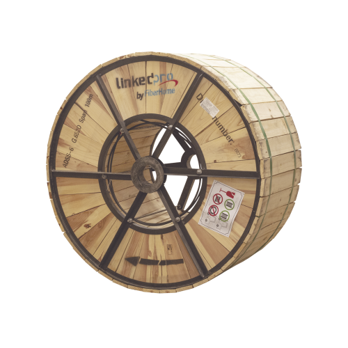 LINKEDPRO BY FIBERHOME OC-ADSS-24C-S100/4KM Carrete de 4 km de Fibra Óptica Aérea (ADSS) G.652D, Monomodo de 24 Hilos, Exterior, Span 100, Loose Tube