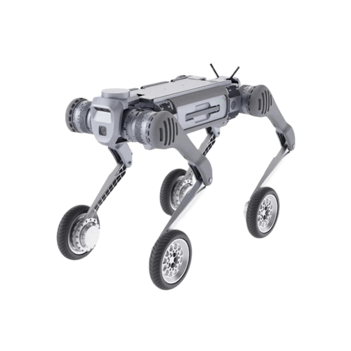 PERRO ROBOT BIÓNICO UNITREE B2W PARA INSPECCIÓN INDUSTRIAL, INTELIGENCIA ARTIFICIAL, RECONOCIMIENTO DE HUMANOS, CÁMARA INTEGRADA, CONTROL REMOTO, TAREAS PROGRAMADAS, CARGA DE HASTA 40 KG, PROTECCIÓN IP67 Y AUTONOMÍA DE 4 HORAS