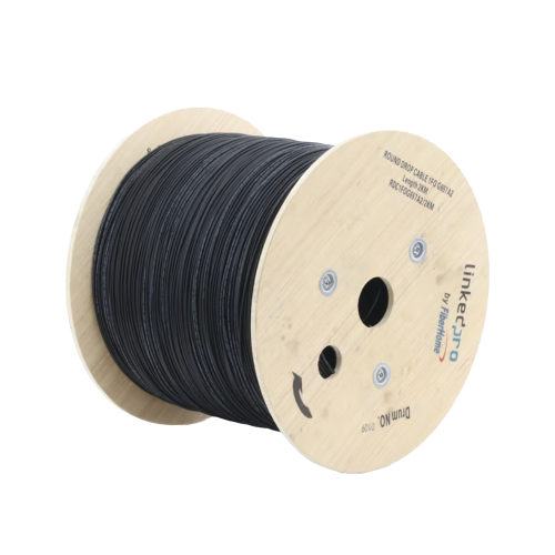 LINKEDPRO BY FIBERHOME RDC1FOG657A2/2KM Carrete de 2 km de Fibra Óptica Aérea Tipo Drop Redonda (Figura 0) G.657A2, Monomodo, 1 hilo, forro de 3 mm