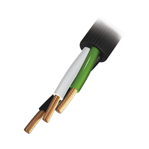 INDIANA RQ37/100M Cable Eléctrico de Uso Rudo 3 Hilos Calibre 14 AWG, Hasta 600 V. Rollo de 100 m.