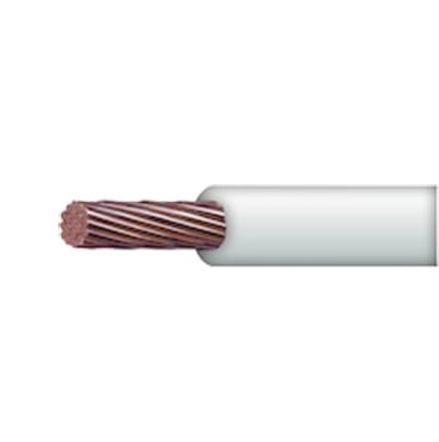 INDIANA SLY-304-WHT/100 ( SSLU13 ) Cable Eléctrico 10 awg color blanco,Conductor de cobre suave cableado. Aislamiento de PVC, autoextinguible. BOBINA 100 MTS