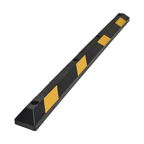 ACCESSPRO AC-183TV Tope Vehicular P, Estacionamiento, 183cm, Color Negro-Amarillo, 8 Franjas Reflejantes.