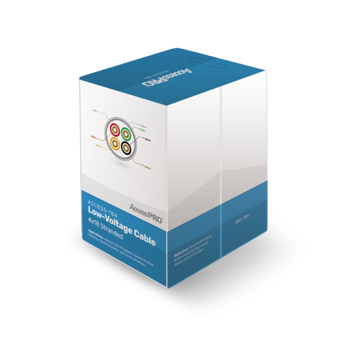 AccessPRO ACCESS-184/500 Bobina de 152 metros, 4 x 18 AWG, FRPVC, CM, para aplicaciones en control de acceso