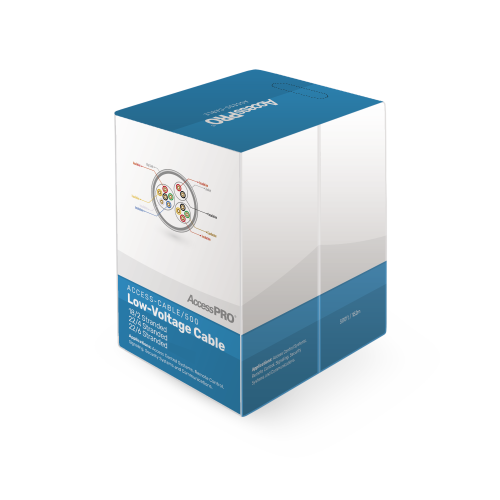 ACCESSPRO ACCESS-CABLE/500 Bobina de 152 metros de cable compuesto de, 6 y 4 conductores calibre 22 y 2 Conductores calibre 18, para aplicaciones de control de acceso