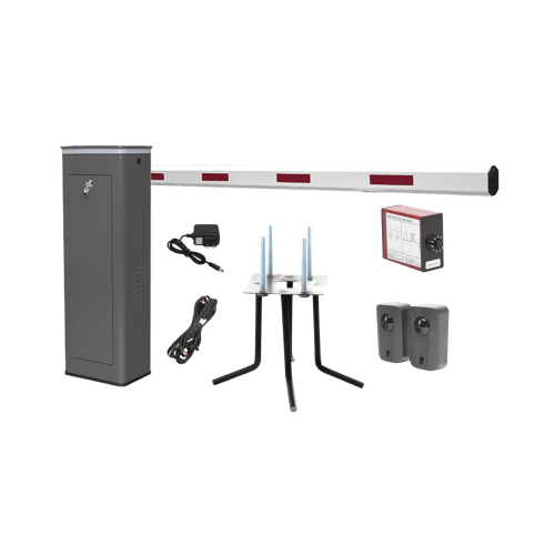 ACCESSPRO KIT-XBF-3R Kit COMPLETO Barrera Derecha XBF Con Corona LED, Brazo de 3M, Incluye Sensor de Masa, Transformador, Lazo Magnético, Ancla, Fotoceldas y 2 Controles Inalámbricos