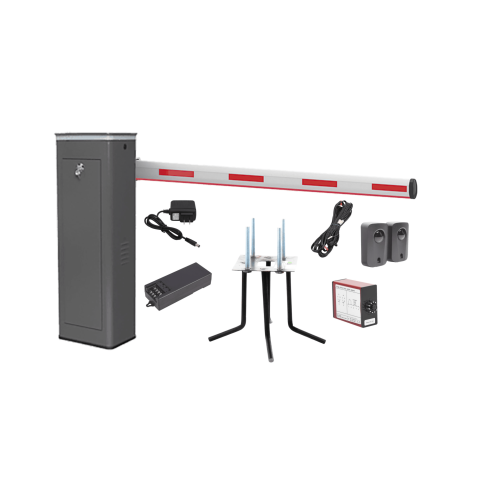 ACCESSPRO KIT-XBF-3R-LED Kit COMPLETO Barrera Derecha XBF Con Corona LED, Brazo Iluminado de 3M, Incluye Sensor de Masa, Transformador, Lazo Magnético, Ancla, Fotoceldas y 2 Controles Inalámbricos