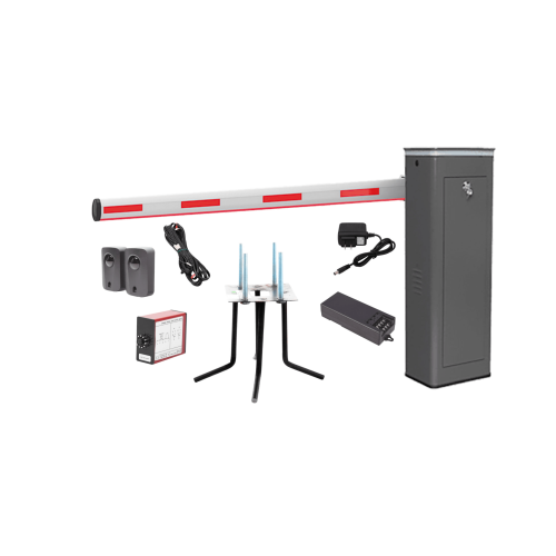 ACCESSPRO KIT-XBS-3L-LED Kit COMPLETO Barrera Izquierda XBS Con Corona LED, Brazo Iluminado de 5M, Incluye Sensor de Masa, Transformador, Lazo Magnético, Ancla, Fotoceldas y 2 Controles Inalámbricos