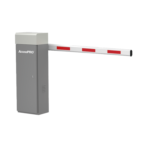 ACCESSPRO KT-XB-BL-6M Kit de Barrera Vehicular Brushless y Brazo Telescópico de hasta 6 Metros, Tiempo de Apertura Configurable de 3 a 6 Segundos, Sentido de la Barrera Ajustable en Sitio