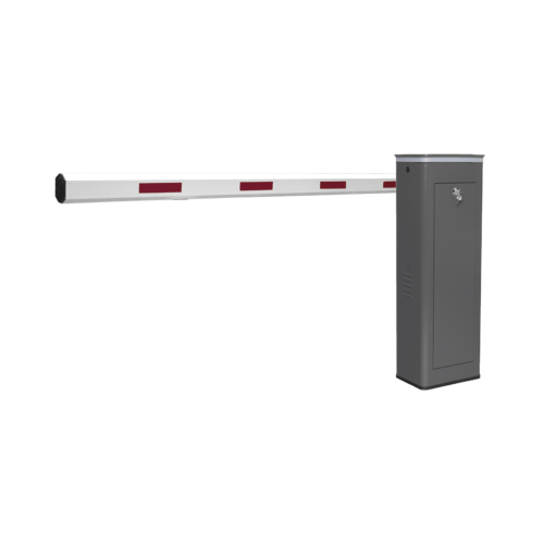 ACCESSPRO KT-XBF-LB Kit de Barrera Vehicular Izquierda y Brazo de 3 Metros, Finales de Carrera Ajustables por Programación, Movimiento Fluido, Diseño Elegante Color Gris, Con Corona Led Semaforizada