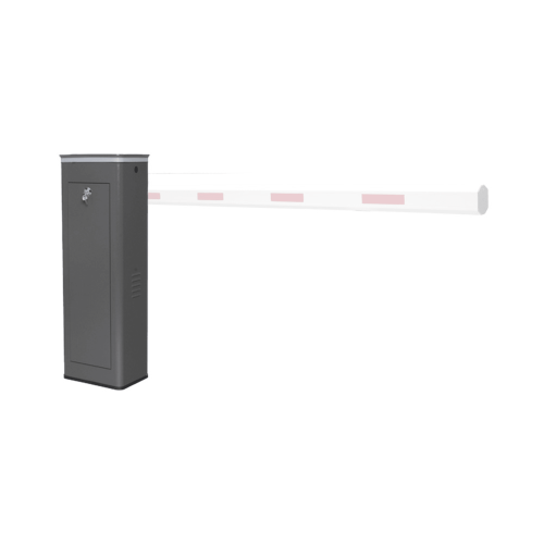 ACCESSPRO XBS-5003-R Barrera Vehicular Derecha, Soporta Brazo de Hasta 5.5 m, Final de Carrera Ajustable Por Programación, Movimiento fluido, Diseño Elegante Color Gris, Con Corona Led Semaforizada