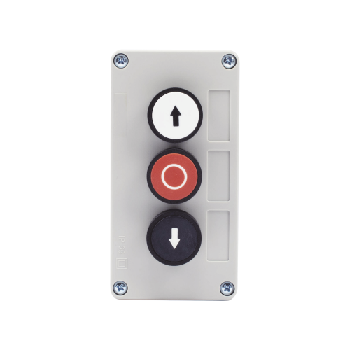 ACCESSPRO XBS-SW-02 Botonera Triple Para Barreras Vehiculares, Operadores Corredizos y Abatibles.