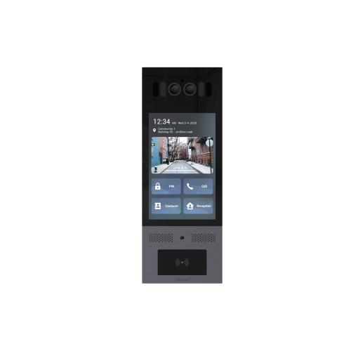 AKUVOX X915SKIT Frente de Calle Antivandálico IK10, Incluye montaje, Administración 100% en la Nube, Notificación a APP, Llamada Telefónica, ANDROID, SIP, ONVIF /Reconocimiento Facial, QR y PIN para Visitas, IP66, Bluetooth, NFC