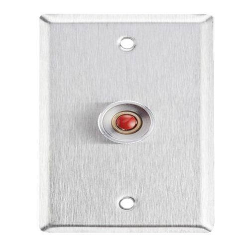 ALARM CONTROLS-ASSA ABLOY RP26 Botón de Pánico con Placa en Acero Inoxidable/ N.O.