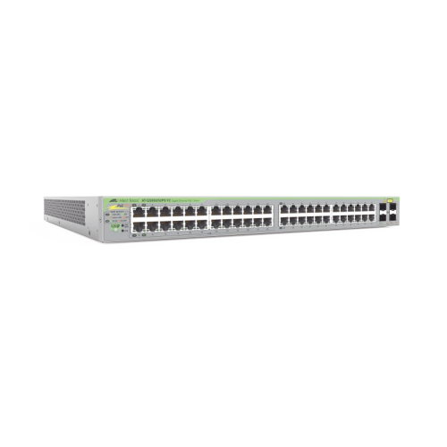 ALLIED TELESIS AT-GS950/52PS-V2-10 Gigabit webSmart switch, 48 Puertos Totales, 24c/PoE+ 10/100/1000T, 4 Puertos SFP