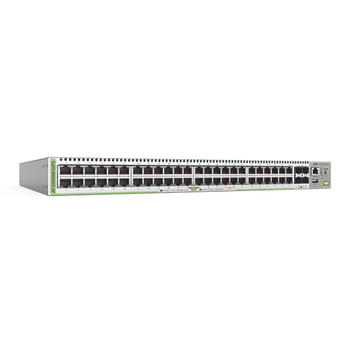ALLIED TELESIS AT-GS980M/52PS-10 Switch PoE+ Administrable CentreCOM GS980M, Capa 3 de 48 puertos 10/100/1000Mbps + 4 SFP Gigabit, 740 W
