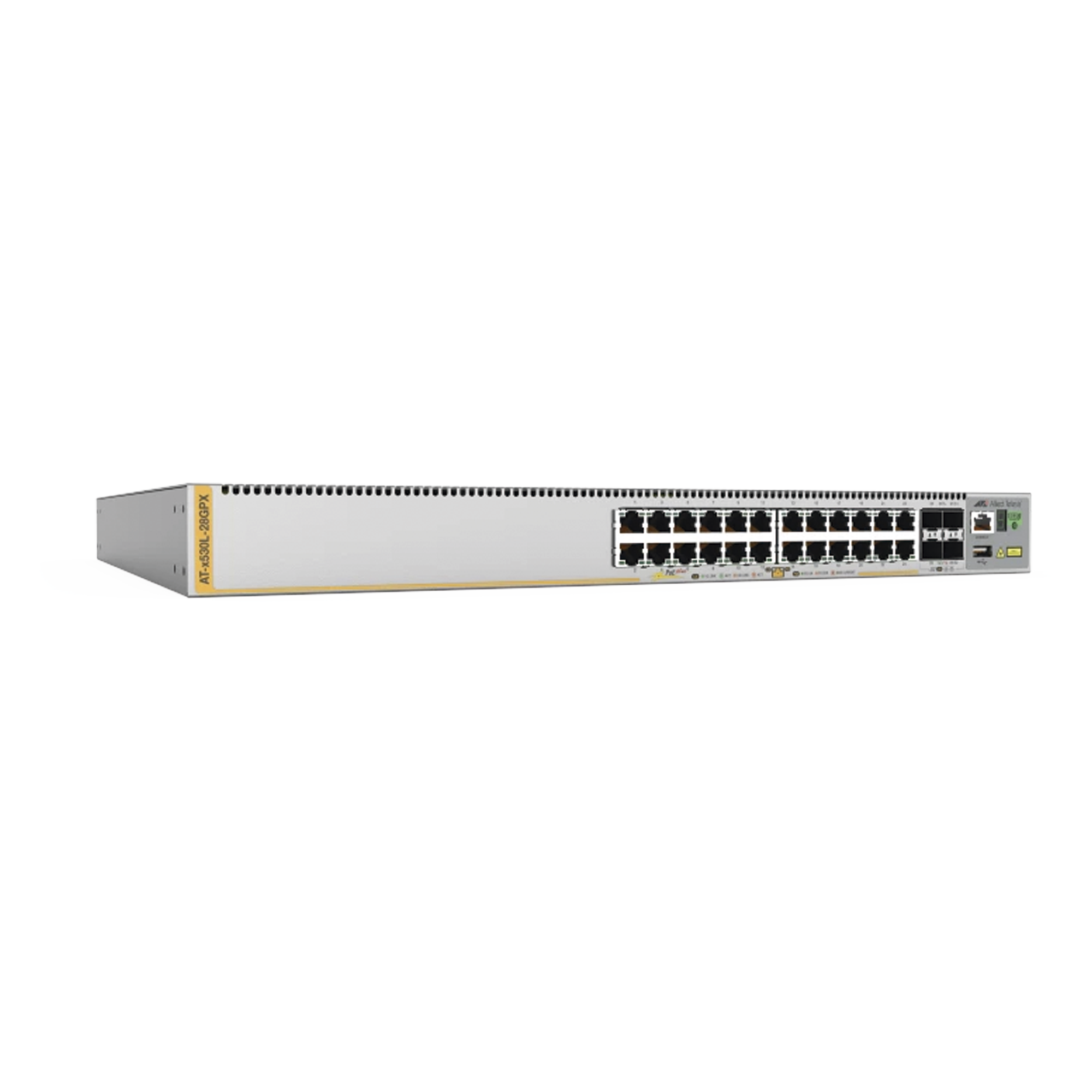 ALLIED TELESIS AT-X530L-28GPX-90 Switch L3 Stackable, 24x 10/100/1000-T PoE+, 4x SFP+, Fuente redundante integradas 740 Watts (TAA compliant version)