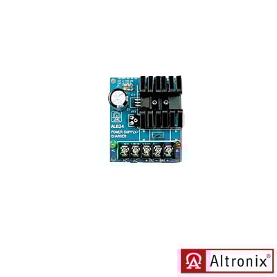 ALTRONIX AL-624 6 o 12 o 24 Vcc @ 1.2 A o 0.75 A, fuente tipo tarjeta, 1 salida, requiere transformador de entrada, capacidad de respaldo, Batería no incluida.
