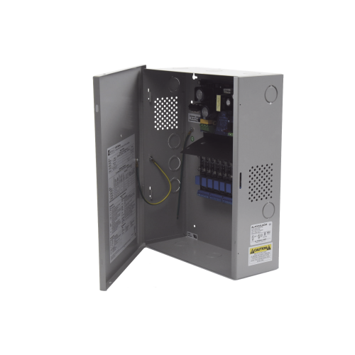 ALTRONIX AL400ULACM 12 o 24 Vcc @ 4 A, Fuente tipo control, 8 circuitos de control ( NO, NC ), capacidad de respaldo, requiere baterías.