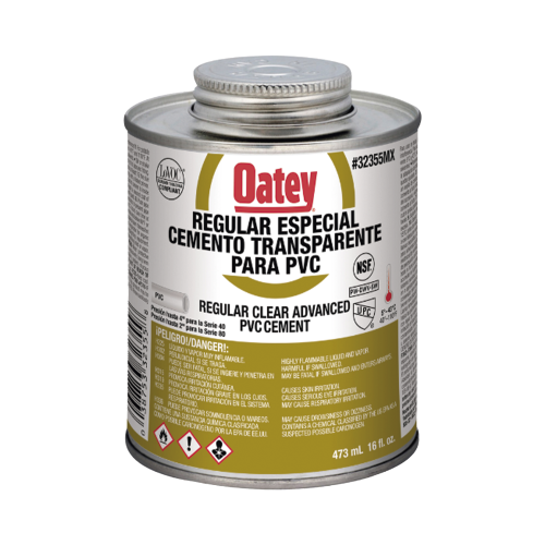 AMANCO-WAVIN ATUP16PE Pegamento, Cemento Claro de 473 ml para Tubo Conduit PVC Pesado.