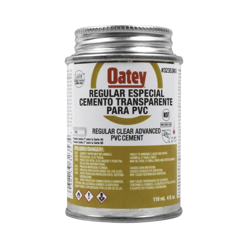 AMANCO-WAVIN ATUP4PE Cemento Claro de 118 ml para Tubo Conduit PVC Pesado.