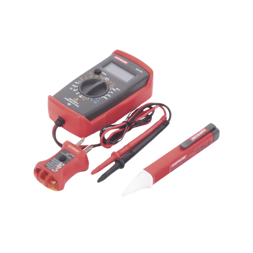 AMPROBE PK-110 KIT Básico 3 en 1 con Multímetro Digital + Detector de Tensión sin Contacto + Comprobador de Fase GFCI