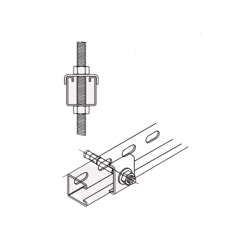 ANCLO ANC-HA06 Tope Unicanal «U» para Tornillo de 3/8″ ( 9.5 mm ).