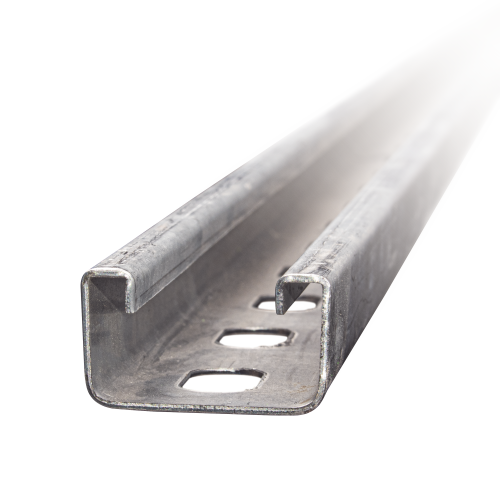 ANCLO ANC-UOC4X2 Unicanal Perforado 4 X 2 cm X 3 m, Calibre 14, Galvanizado Electrolítico.