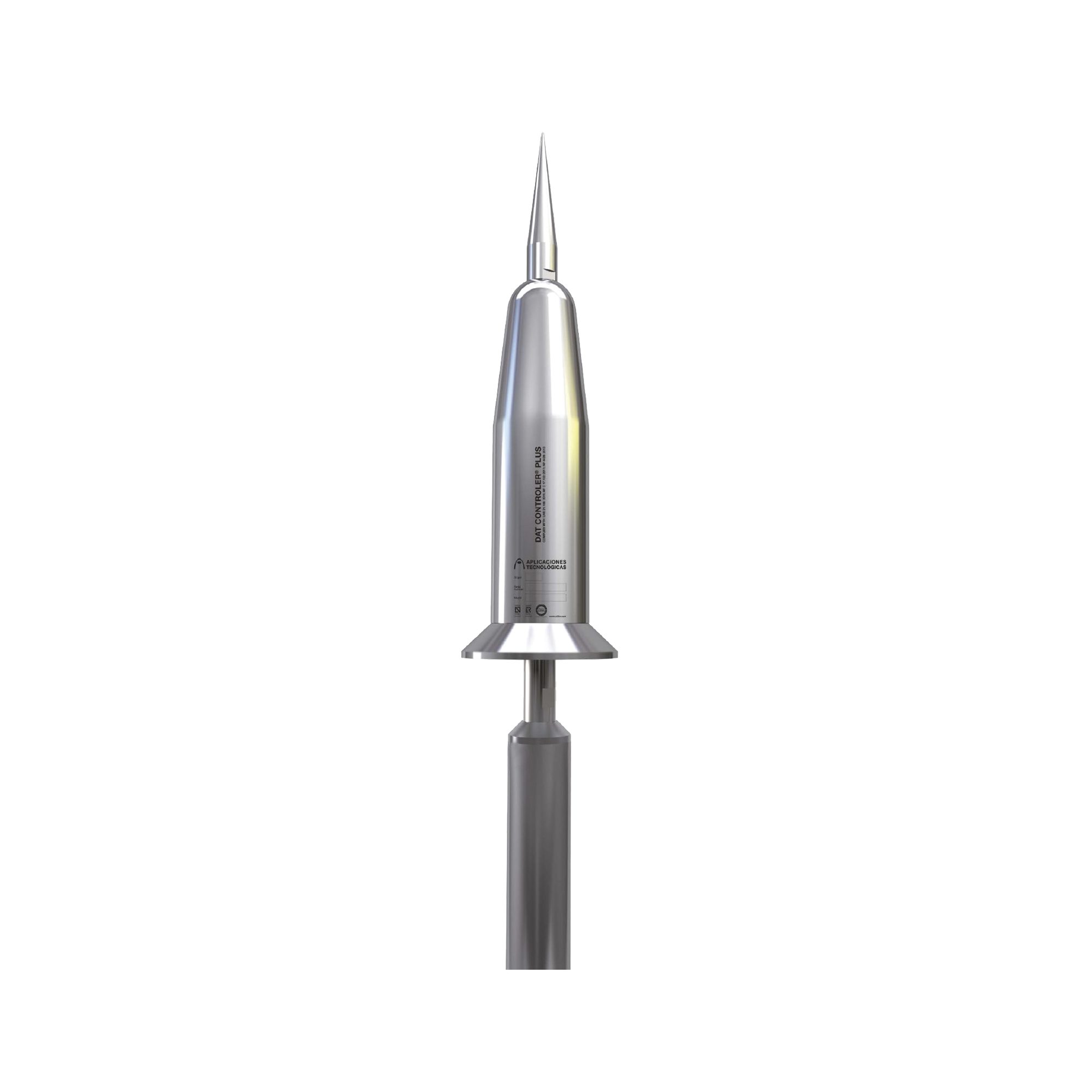 APLICACIONES TECNOLOGICAS AT-1515 Punta Pararrayo DAT CONTROLER PLUS con Avance de Cebado de 15 µs (Excede Norma UNE y NFC).