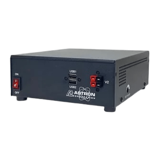 ASTRON SS25AP Fuente de Alimentación Conmutada, Salida Pico de 25A a 13.8Vdc, Polos de Alimentación del Panel Frontal, 2 Puertos USB: 5,2 V,