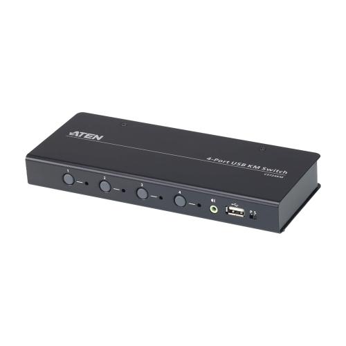 ATEN CS724KM Switch KM USB| 4 Puertos | Boundless Switching | RS232 | Controla 4 Computadoras con 1 Teclado/Mouse