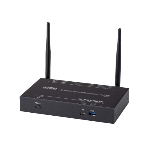 ATEN VP2021 Switch de presentaciones | Resolución 4K | Diferentes herramientas de colaboración: Anotación, pizarra y captura | inalámbrico con Quad View | Multi-view se pueden compartir hasta 4 fuentes de forma inalámbrica