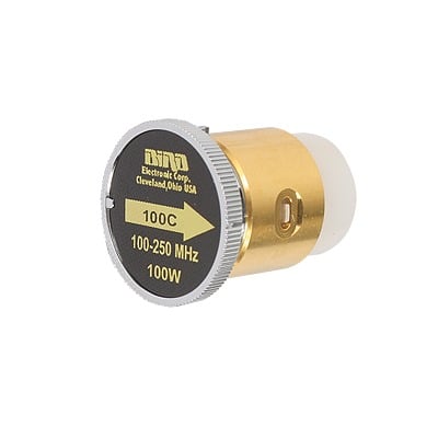BIRD TECHNOLOGIES 100C Elemento de 100 Watt en Línea 7/8″ para Wattmetro BIRD 43 en Rango de Frecuencia de 100 a 250 MHz.