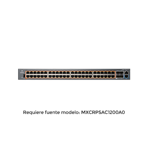 CAMBIUM NETWORKS MX-EX2052GXPA-10 Switch PoE inteligente, cnMatrix EX2052R-P, PoE+, 48 puertos x 1 Gps, 4 SFP+, fuente de alimentación extraíble