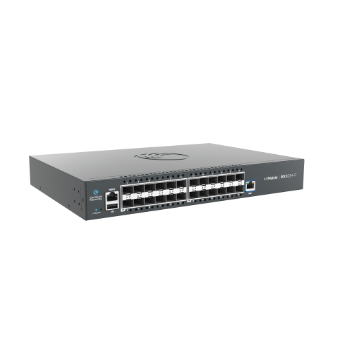 CAMBIUM NETWORKS MXEX3024XFXA00 Switch cnMatrix EX3024F Ideal para Distribución en una Red Empresarial, 24 Puertos de Fibra Óptica SFP+(10 Gbps), Capa 2 y Capa 3, Doble Fuente de Alimentación en Corriente Alterna, Gestión Gratuita Desde la Nube