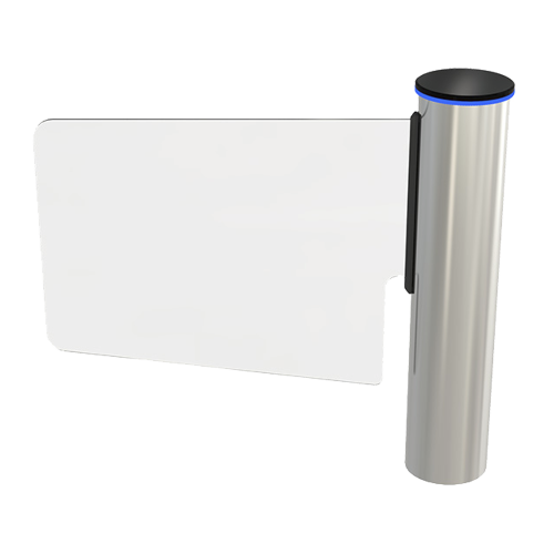 CAME GLA-1 Torniquete Tipo Ala o Bandera Fabricado en Acero Inoxidable 304 con Hoja de Cristal Templado, Acceso Bidireccional con Corona LED