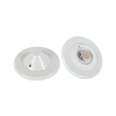 Century T004 Paquete 100 pzas Tags, Para Ropa, Tipo Mini UFO, Gris Claro