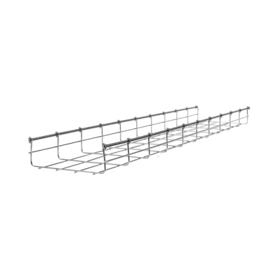 CHAROFIL MG-50-434EZ Charola Tipo Malla 66/250 mm, Acabado Electro Zinc, Hasta 263 Cables Cat6, Tramo de 3 Metros