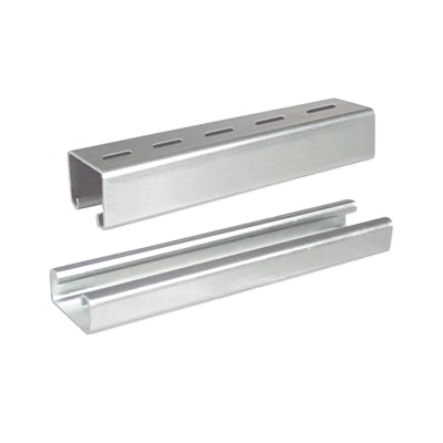 CHAROFIL UNP-4X2-U30-EZ Unicanal perforado 4×2, 3000 mm, con acabado Electro Zinc