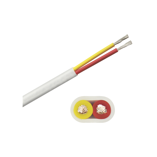 COBRA WIRE & CABLE B7W14T-20-100 Rollo de cable plano grado marino calibre 14, de 2 conductores (rojo y amarillo) de 100 pies (30.48 m).