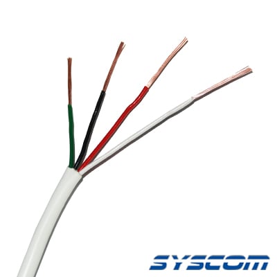 CONDUMEX SY-22-04/1000 Bobina de 305 Metros, Cable de Cobre, 4 x 22 AWG, Tipo Alarmas UL, Para Interior, Color Blanco, Para Aplicaciones de Alarmas de Intrusión, interfonos, TV Porteros, y Multi-Propósito/ Hecho en México