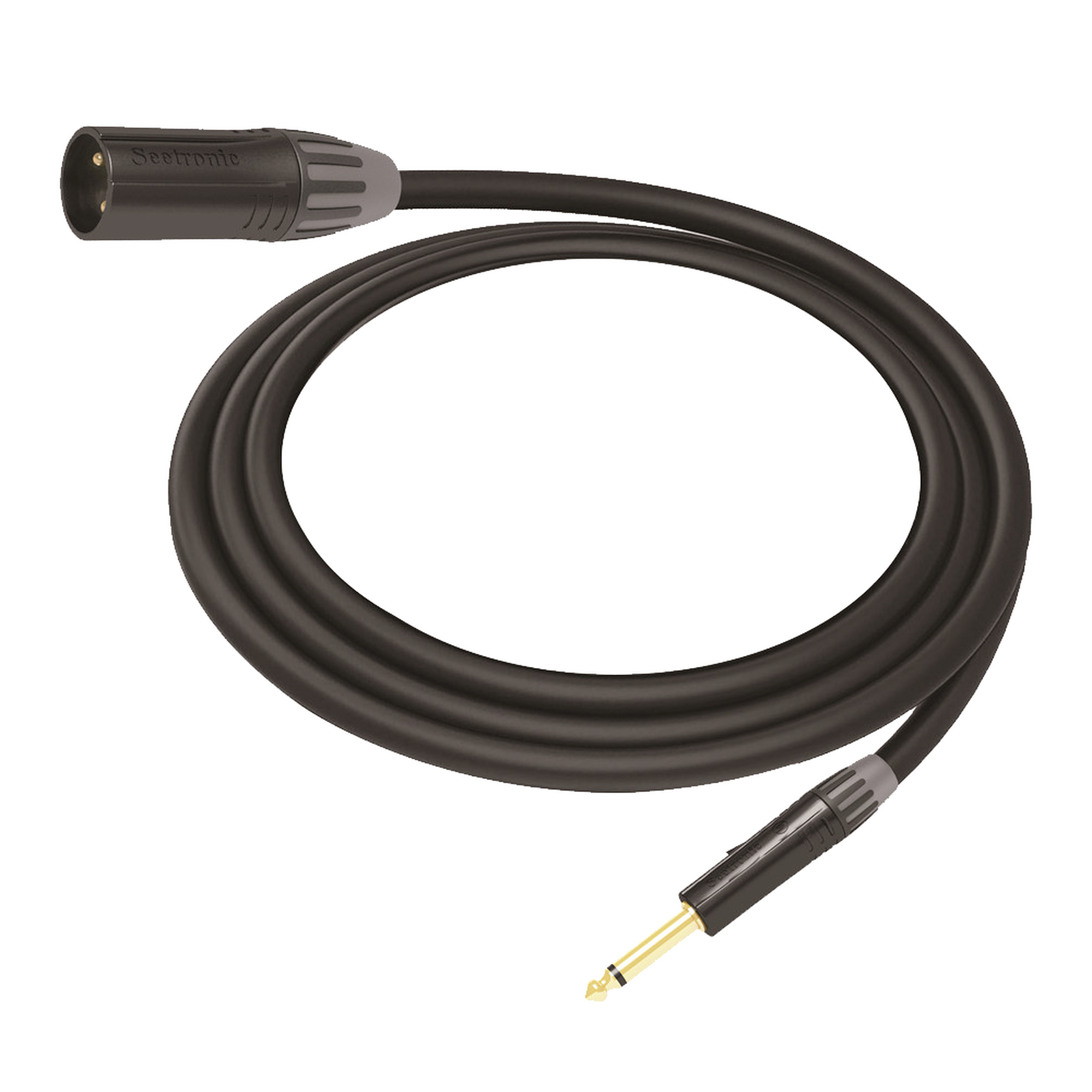 COSMICONN CMC-MM3-PM-L-5M Cable de Audio | XLR 3 Polos Macho a Plug 1/4 in mono | Conector Seetronic Serie M SCMF3 – MP2X | Longitud 5m