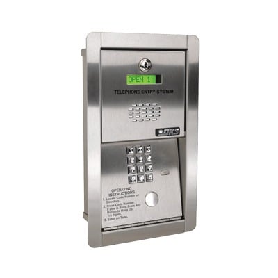 DKS DOORKING 1802-082 Audioportero Telefónico DKS Para 600 números Telefónicos, Control Para 2 Puertas, Gabinete Para Sobreponer/ Marcación a 16 Digitos, Linea Análoga o Digital