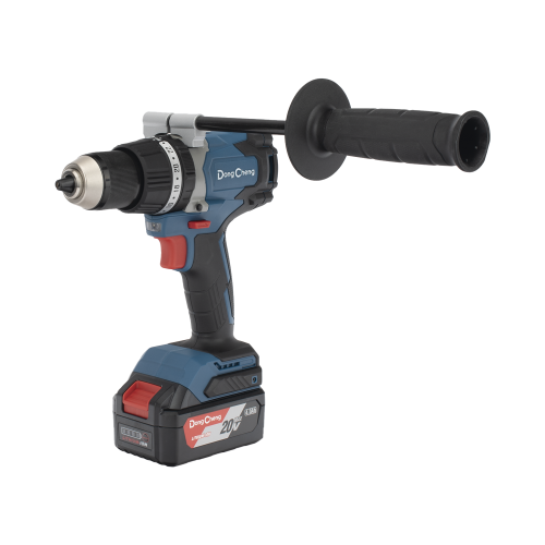 DONGCHENG DCJ-Z0313-EM Rotomartillo, Taladro Inalámbrico sin carbones de 20V, incluye 2 Baterías de 4.0Ah, Cargador y Maletín.