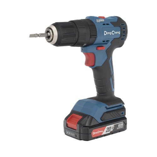 DONGCHENG DCJ-Z2050-IAM Rotomartillo, Taladro Inalámbrico de 20V sin Carbones, Broquero de 1/2″, incluye 2 Baterías de 2.0 Ah, Cargador y Maletín