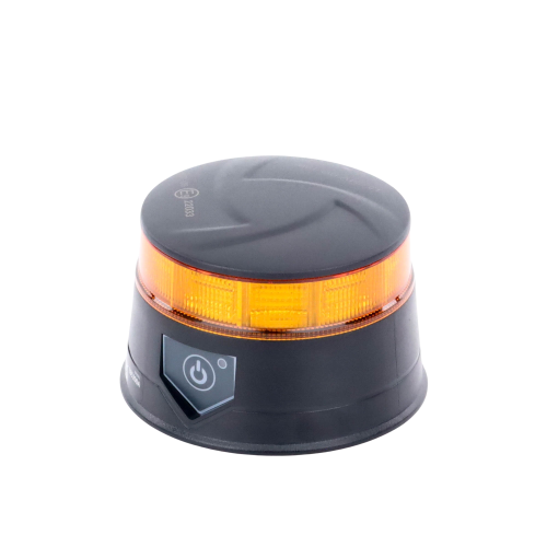 ECCO EB5200A Baliza LED Recargable, Compacta y Discreta, Color Ámbar, Con Montaje Magnético y de Succión