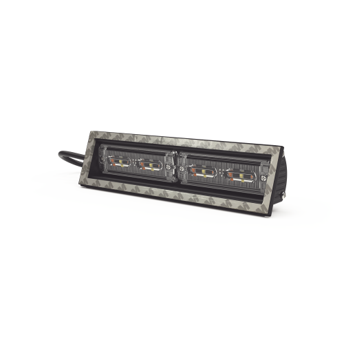 ECCO ED3974RWBW Luz direccional cubierta de ventana, 12-24 Vcc, 2 cabezales dual color, Rojo/Claro/Azul/Claro