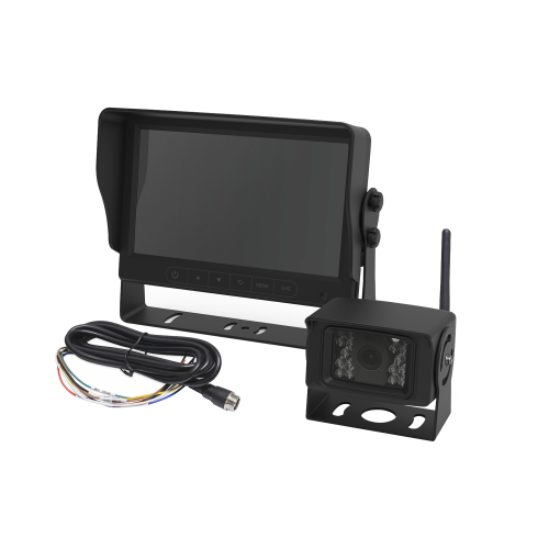 ECCO K7000BWK Sistema Profesional Inalámbrico de Cámara de Reversa y Monitor para Vehículos de Trabajo y Montacargas