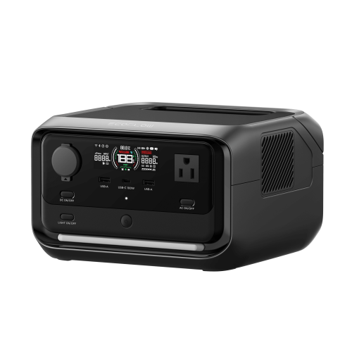 ECOFLOW EFR3PL EcoFlow River 3 Plus | Estación de Energía Portátil 286Wh Litio LFP, 4 AC 800W (Max. 1600W), 1 USB-C 100W, 3 USB -A 12W, Cargador de Coche 10A, 126W Max., Conectividad WiFi y Bluetooth (App), Carga Solar 220W Max.