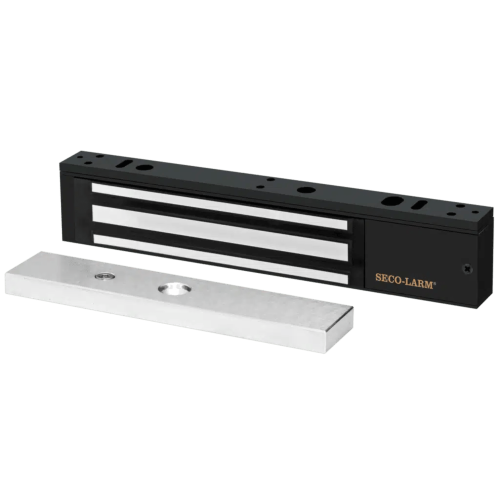 ENFORCER SECOLARM E-941SB-600PQ Chapa Magnética 600 Lbs, Led de Estatus, Color Negro, Libre de Magnetismo Residual, Sensor de Adherencia, Diseño Elegante